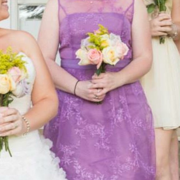 Lavender Lace Formal Dress - Picture 2 of 4